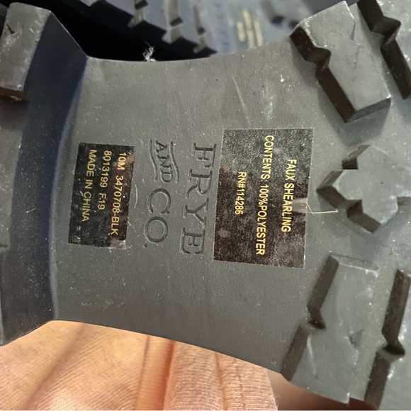 Frye & Co Anise Fold Over Black Leather Hiker Boots Women’s Size 10 - Picture 5 of 6